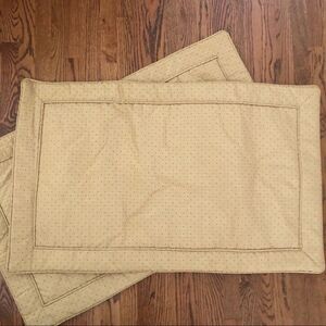 Pair custom decorator king size pillow shams gold